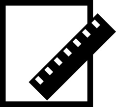 Paper And Ruler Outline Icon Svg Set, Free Vectors File